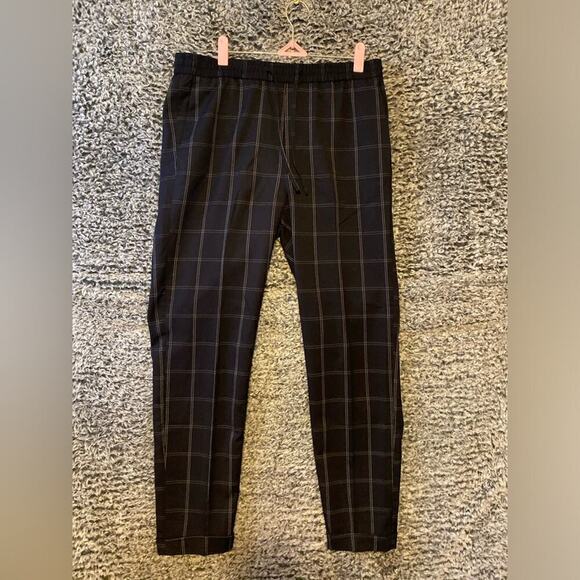 H&m Black checkered Trousers Pants Size Small - Picture 2 of 6